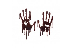 Véres kéz gél matrica 30x30 cm - dekoráció