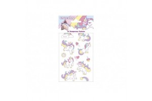 Unikornis tetoválás — színes, ideiglenes minta