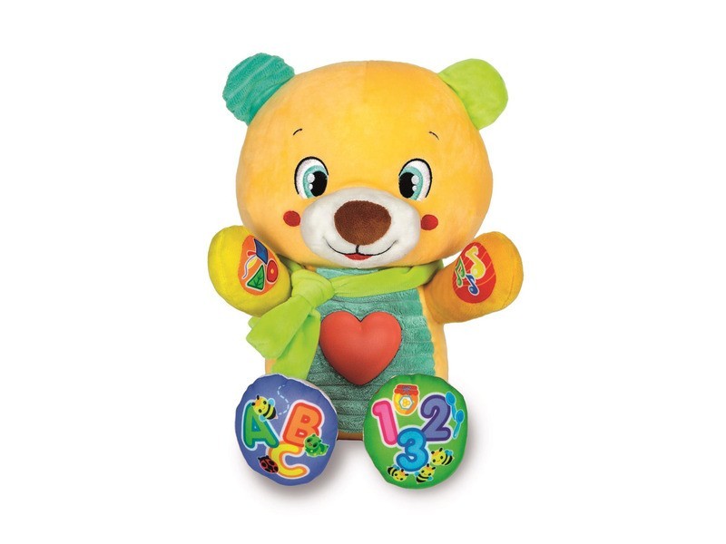 Interaktív tanuló plüss mackó Lackó