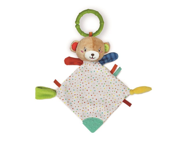 Plüss maci szundikendő — puha babatakaró