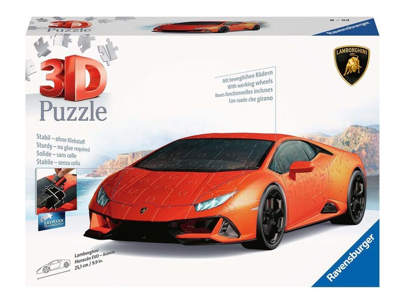 Puzzle 3D Lamborghini Huracan (narancs) - 108 db