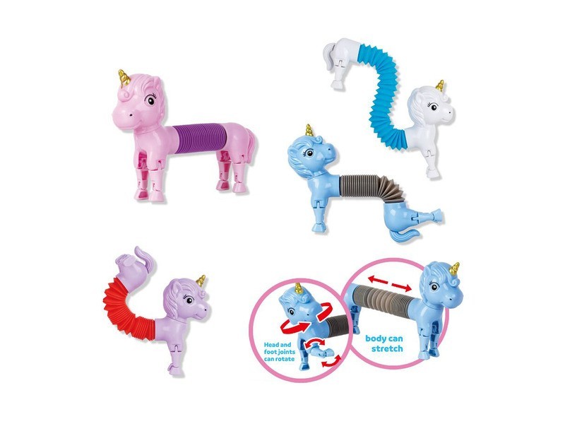 Színes rugógerincű unikornis figura