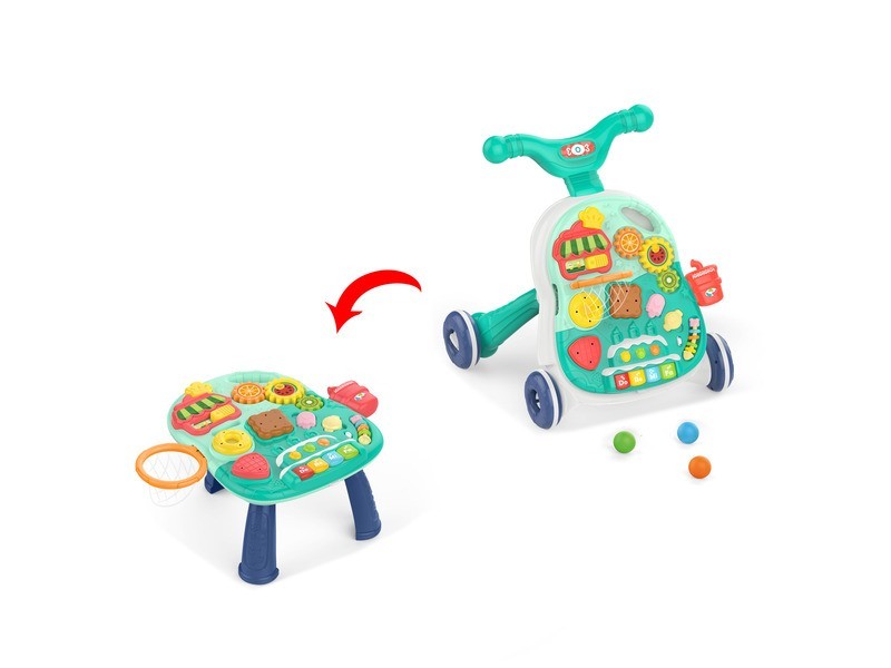 2IN1 járássegítő és asztalka, stabil kialakítás