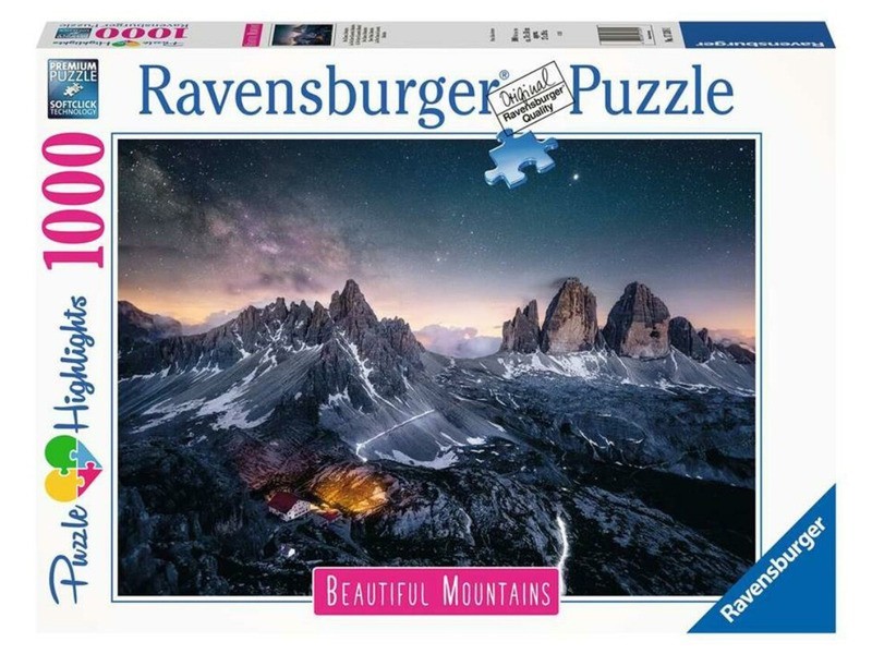 Puzzle 1000 db – Drei Zinnen, Dolomitok panoráma