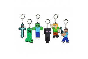 Minecraft kulcstartó 8 cm – puha figura (6 féle)