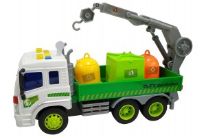 Szelektíves kukás autó 1:16 - világít és hangot ad