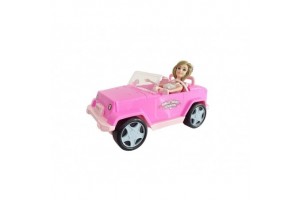 Rózsaszín 30 cm játékautó babával