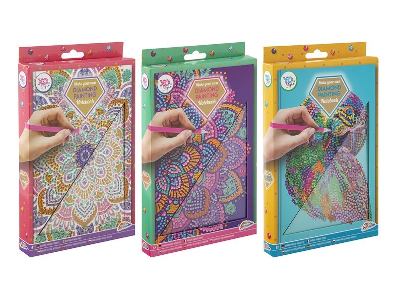 Grafix A5 keményfedeles csíkos jegyzetfüzet (gyémántfestés)