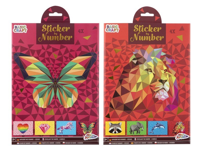 Grafix szám-matricák A4, 4 lap, 2 féle