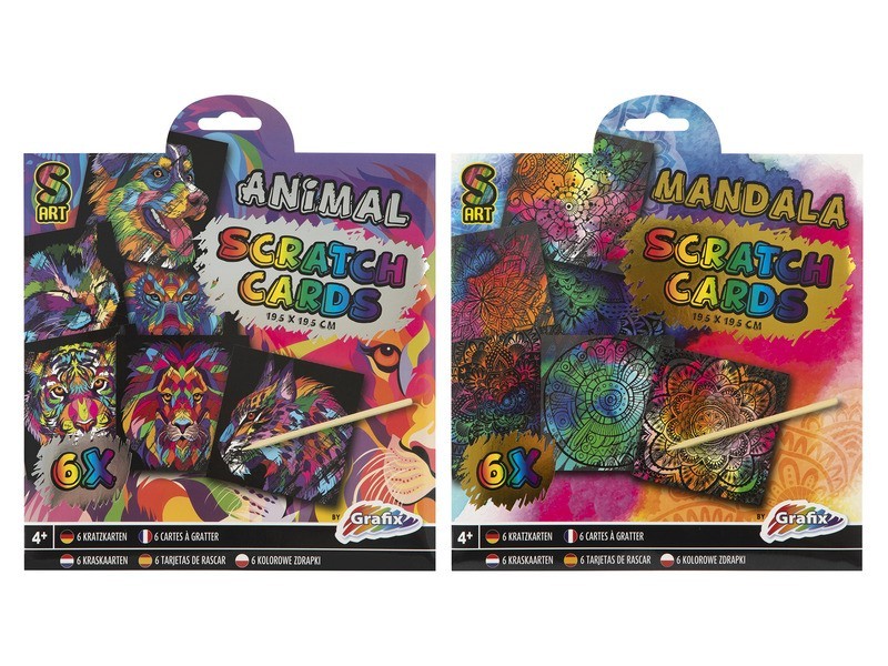 Grafix képkarcoló - 6 db 19,5x19,5 cm (2 féle)