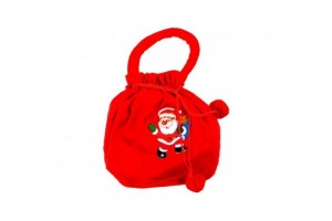 Mikulás plüss táska - ünnepi ajándék