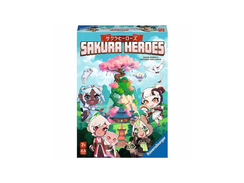 Sakura Heroes társasjáték - doboz és figurák