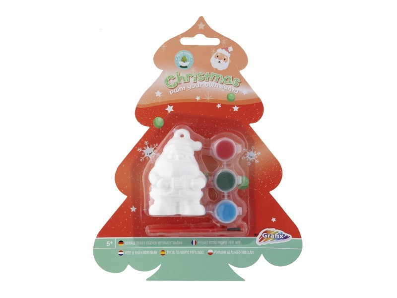 Mikulás figura kifestő – 3 festék és ecset