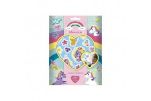 Színes unikornis ablakmatrica gyerekszobába