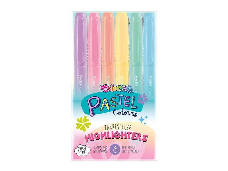 Colorino 6 db pasztell szövegkiemelő készlet