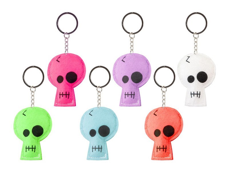 Neon koponya kulcstartó 8 cm – 6 féle