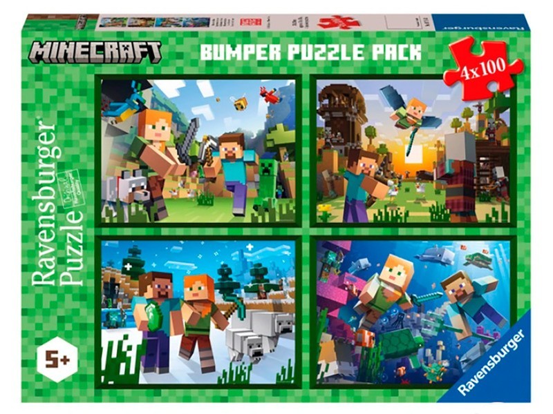 Minecraft puzzle - 4×100 db, gyerekeknek