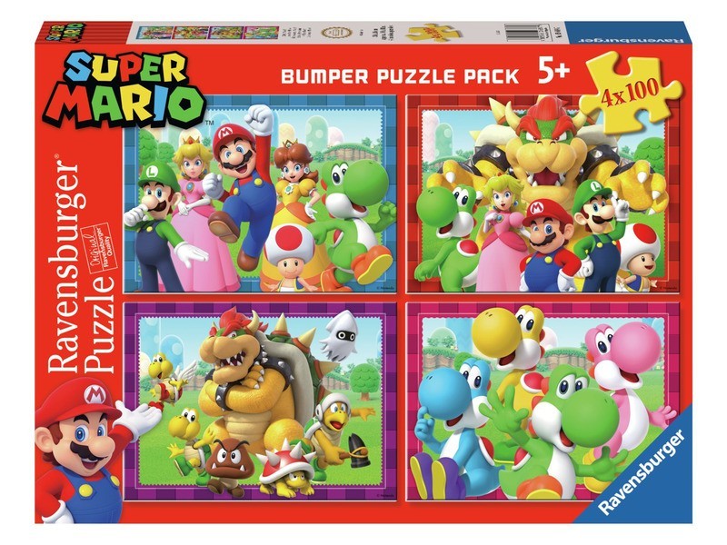 Super Mario puzzle 4x100 db - doboz