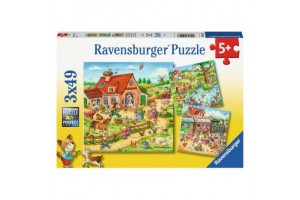 Puzzle 3x49 db - Nyaralás, 3x49 darabos készlet