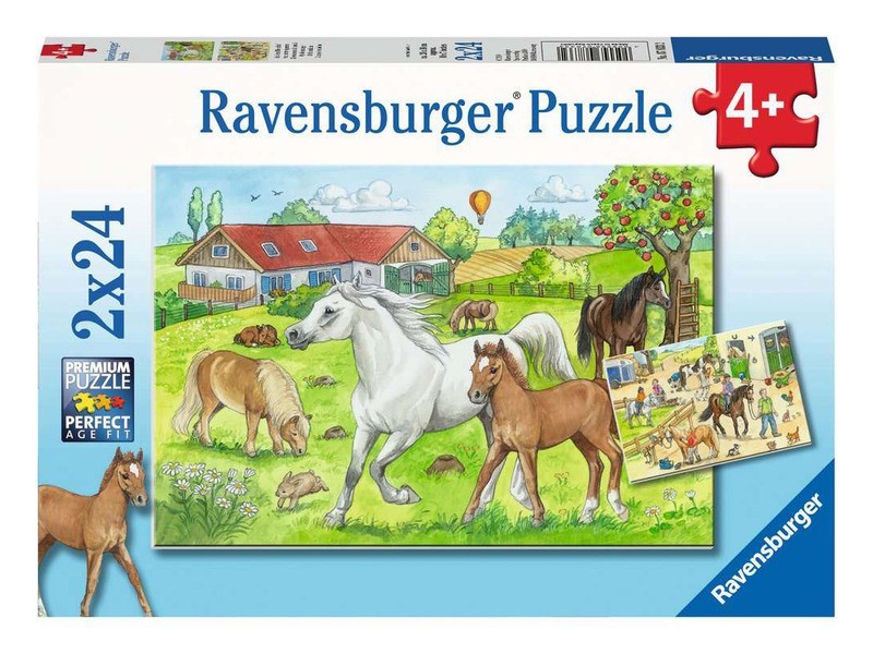 Puzzle 2x24 Lófarm - gyerek kirakó