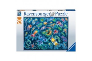 500 db puzzle - Színes medúza kép
