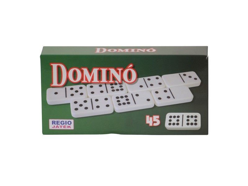 Domino készlet kartonban 42x21x7 mm, 45 db