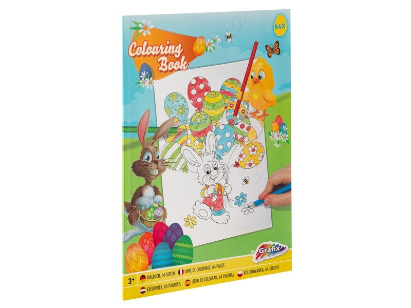 Húsvéti kifestő A4, 64 oldal – minták gyerekeknek