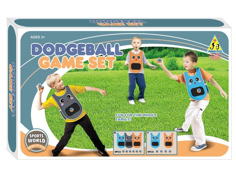 Kidobós készlet — 3 mellény és 6 labda