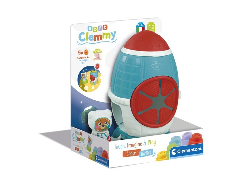 Clemmy rakétás tároló és puha építőkockák