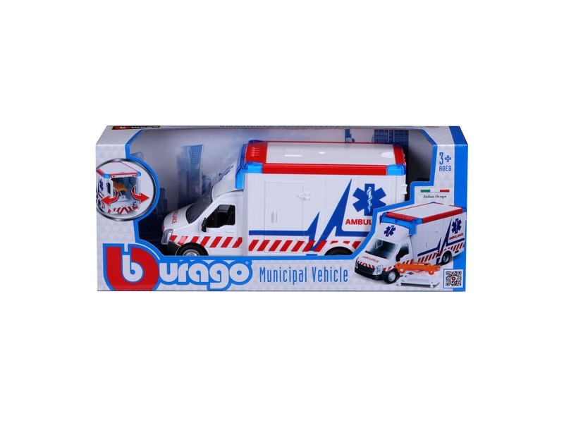 Bburago mentőautó hordággyal - részlet