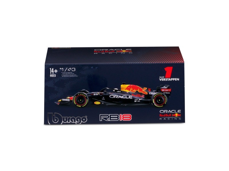 Bburago 1:43 Red Bull RB18 versenyautó (sisakkal)