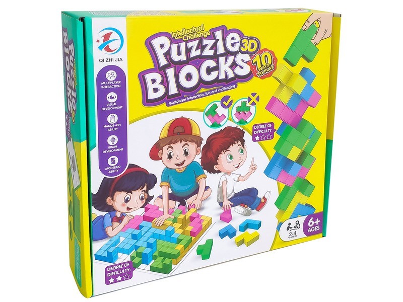 Építőkocka 40 db - színes készlet