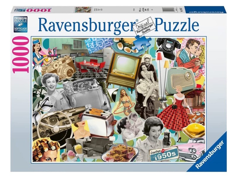 Puzzle 1000 db – 50-es évek illusztráció