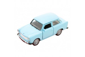 Fémautó Trabant 4,75/601 világoskék-szürke, hátrahúzható