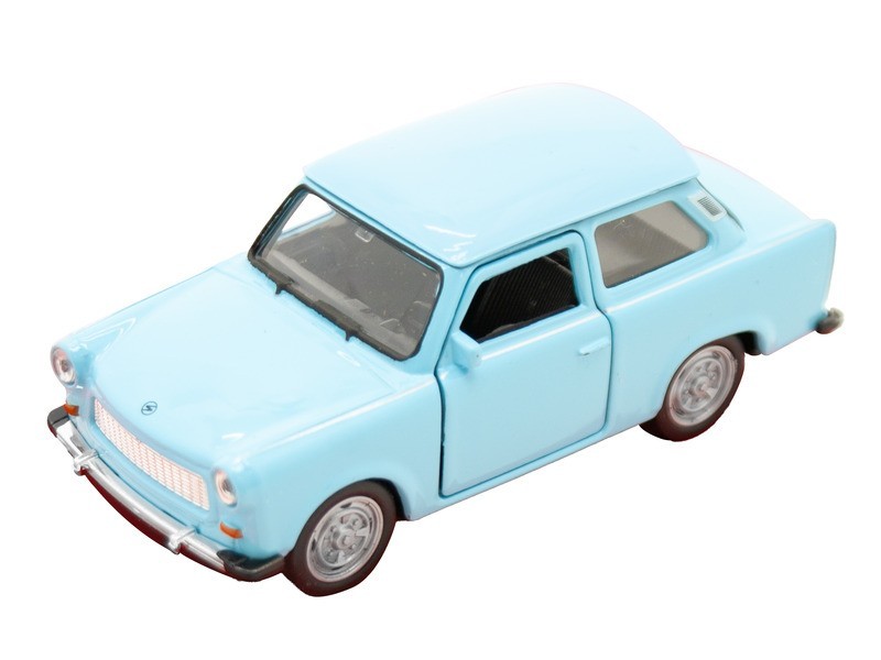 Fémautó Trabant 4,75/601 világoskék-szürke, hátrahúzható