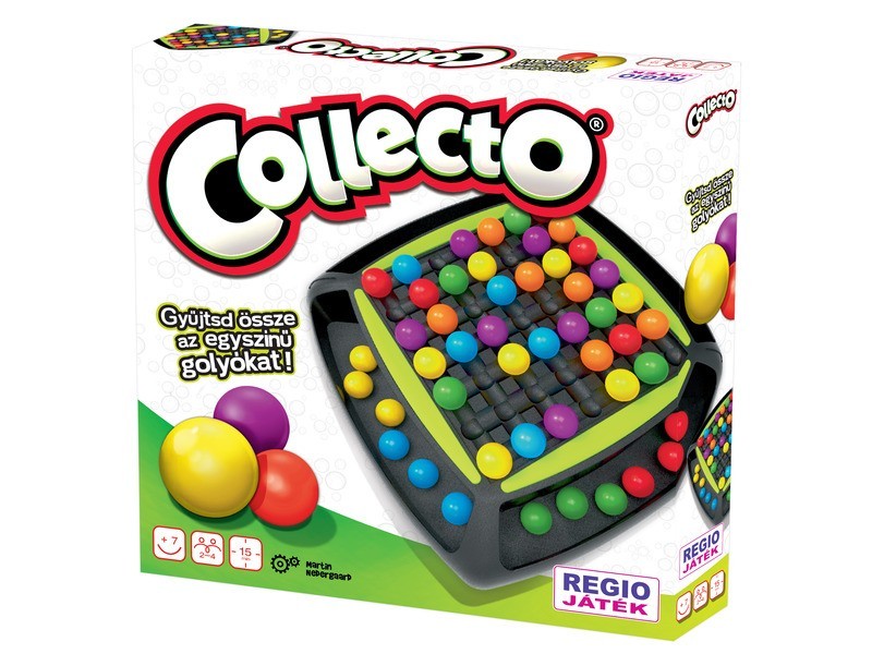 Collecto logikai társasjáték – doboz és játékelemek