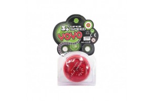 Átlátszó 6 cm-es jojó piros világítással