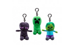 Minecraft plüss kulcstartó 13 cm - 3 féle figura