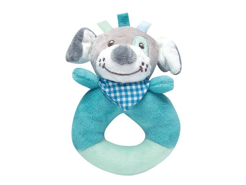 Plüss kutyus bébijáték – puha és biztonságos