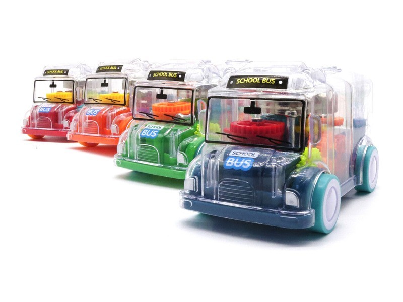 Lendkerekes zenélő világító busz