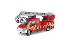 Bburago tűzoltó autó létrával - részletes játékmodell