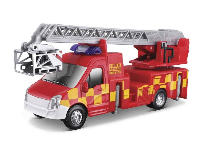 Bburago tűzoltó autó létrával - részletes játékmodell