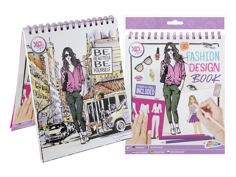 Grafix divattervező könyv — 36 lap, sablonok és matricák