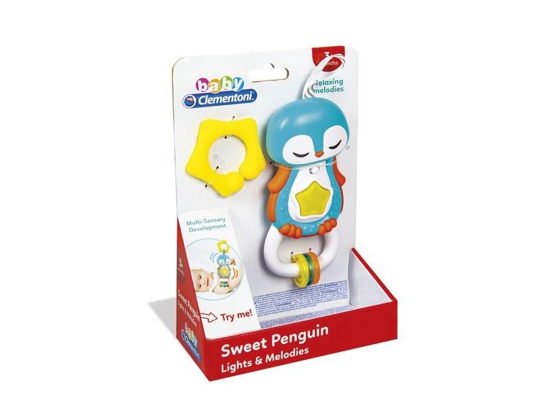 Pingvin csörgő - zenélő és világító bébijáték