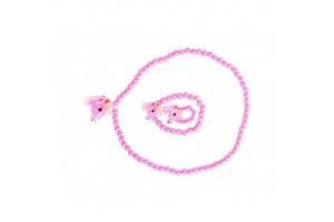 Színes virág nyaklánc és karkötő - termékkép