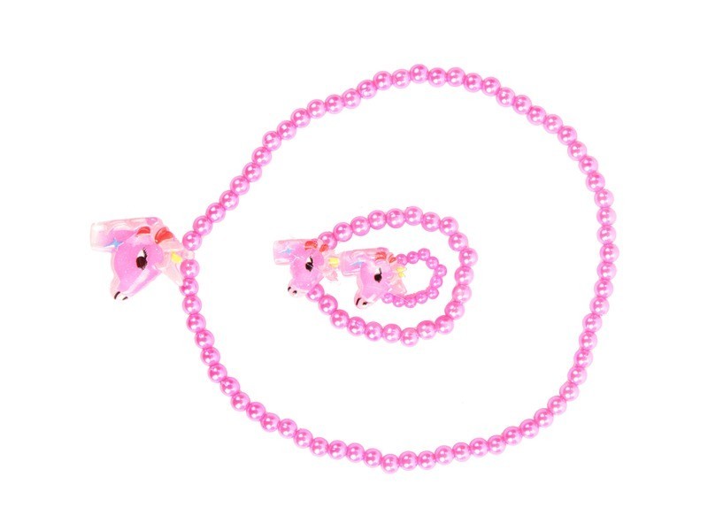 Színes virág nyaklánc és karkötő - termékkép