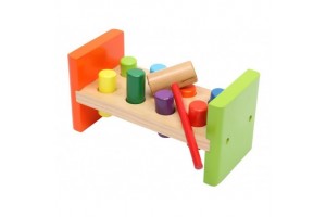 Színes fa kalapácsos játék készlet