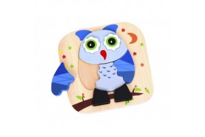 Bagoly fa 9 darabos puzzle – termékkép