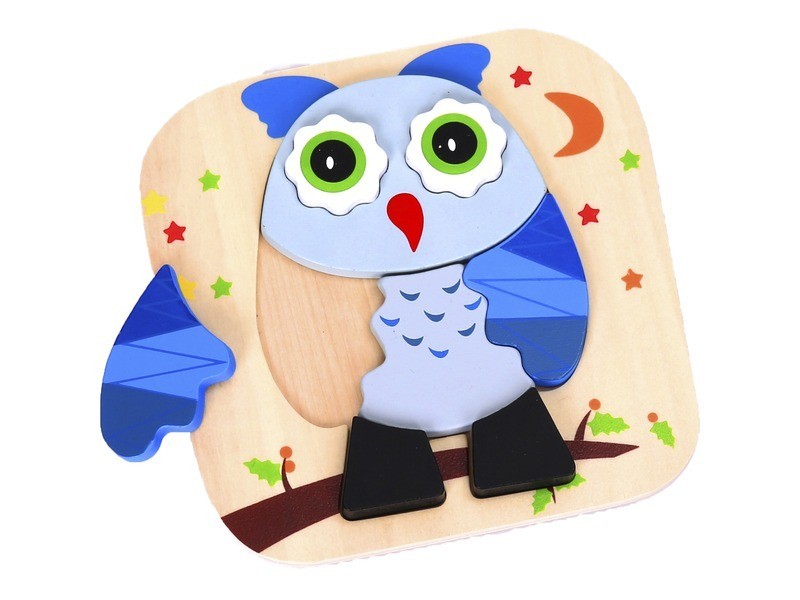 Bagoly fa 9 darabos puzzle – termékkép