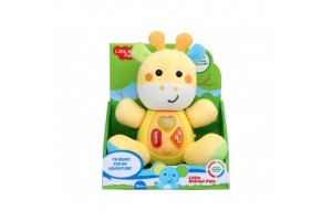 Zenélő világító altató zsiráf — plüss